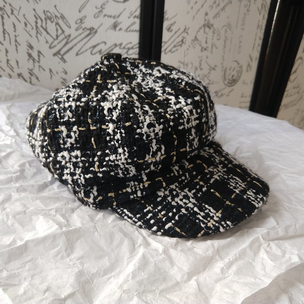 BP. Plaid Tweed Baker Boy Cap